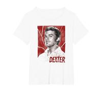 Dexter Poster T-Shirt, Femme Grandes Tailles, Blanc, 3X