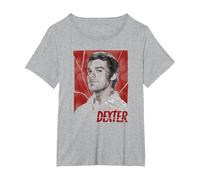 Dexter Poster T-Shirt, Femme Grandes Tailles, Gris Chiné, 3X