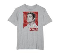 Dexter Poster T-Shirt, Homme Grandes Tailles, Gris Chiné, 3X Tall