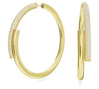 Dextera - Blanc Doré - Boucles d'oreilles - Swarovski