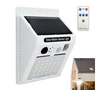 d'extérieur étanche à énergie Solaire avec télécommande | pour Chat de Jardin avec ultrasons, Son d'alarme, détecteur de Mouvement et lumière Clignotante
