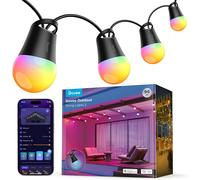 D'Extérieur Intelligente 2, 30M Rgbic Avec Ampoules Led Blanc Chaud À Intensité Variable, Étanche Ip65, Fonctionne Avec Alexa, Contrôle Par Application, Adapté Pour Cour
