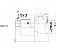 D'Extérieure Compatible pour Suzuki SX-4 2006 Fiat Sedici 2006-2WD/4WD Neuf
