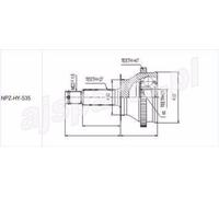 D'Extérieure Convenable Pour Hyundai Santa Fe MTM 01-2005, Sonata Ef MTM 98-2004