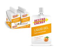 Dextro Energy Lot de 18 bouteilles de gel liquide Orange 60 ml
