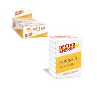 DEXTRO ENERGY Lot de 18 cubes immunfit + vitamine C, B6, B12 (18) - Dés de glucose avec glucides et vitamines pour soutenir le système immunitaire, pour l'approvisionnement en glucides, au quotidien
