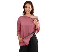 Deyeek T-Shirt pour Femme pour la période Post-Chirurgie à l'épaule | After Rotator Cuff Snap Shirts Chemo Port Adaptive Vêtements pour les patients de dialyse post-opératoire et récupération des