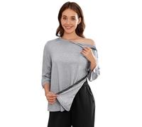 Deyeek T-Shirt pour Femme pour la période Post-Chirurgie à l'épaule | After Rotator Cuff Snap Shirts Chemo Port Adaptive Vêtements pour les patients de dialyse post-opératoire et récupération des