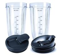 DEYIN 2 paquets de gobelets de remplacement de 24OZ avec couvercles rabattables for mélangeurs