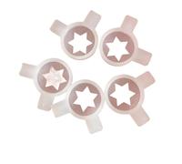 DEYIN Accessoires for Machine à crème glacée, 5 pièces, sortie de Machine à crème glacée, buse de fleur, capuchon de modélisation étoile hexagonale