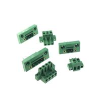 DEYIN Bornier à travers le mur de 5.08mm, 5 jeux, enfichable sans soudure, 2P/3P/4P/5P/6P/8P/10P, 5.08mm avec panneau fixe à bride(10P 5PCS)