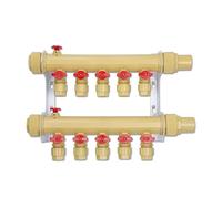 DEYIN Collecteur de chauffage par le sol radiant PPR, 2 à 8 voies, collecteur d'eau de chauffage for 1/2 Pex(4-way)