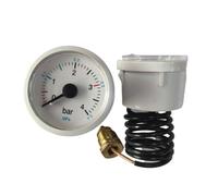 DEYIN Manomètre de four mural, manomètre de Test d'eau de cheminée, manomètre de vapeur capillaire, accessoires de chaudière(A)