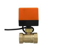 DEYIN NPT - Robinet à tournant sphérique électrique 2 voies 1/2 3/4 1 1-1/4 pouce Robinet à tournant sphérique motorisé 3 fils 110v(DN20)