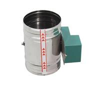DEYIN Vanne d'amortisseur motorisée par conduit d'air électrique de solénoïde d'acier inoxydable de 51-400mm 220V 24V for le contrôle de tuyau de Ventilation(200mm,DC24V)