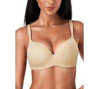 Deyllo Femme Soutien Gorge Push Up avec Armature Soutien Gorge Invisible Minimiseur T-Shirt Bra Classiques Deep V sans Couture Doux et Confortable Anti-Gravity Chair 105D