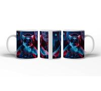 deyoli Tasse à motif Zocker avec style - Lémurien dans un équipement high-tech au clavier, 300 ml, en céramique blanche/tasse à café/idée cadeau