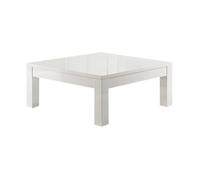 DEYTON - Table Basse Carrée 100cm Laquée Blanc Brillant - Altobuy Blanc