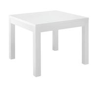 Altobuy Table à manger DEYTON carrée 100 cm laquée blanc brillant