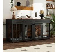 DEZAGCE - Cage pour chien XXL - Armoire avec 2 tiroirs et 2 portes - Pour chiens de grande/moyenne taille - Table d'appoint - Niche intérieure - Maison pour chien pour la maison