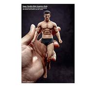 DEZARO 1/12 Corps Homme 6 pouces Action Figure Full Set Silicone Corps + Tête + Sous-vêtement Échelle 1/12 Super Flexible Poupée Homme pour Arts/Drawings/Photographie F Mezco SHF ML (PH2019-TM01A)