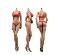 DEZARO Body femme échelle 1/6, poitrine moyenne, figurine d'action sans couture, super flexible, avec pieds détachables, peau de soleil