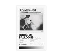 DEZARO House of Balloons Poster d'album de musique sur toile pour décoration murale de salon, chambre à coucher, sans cadre, 40 x 60 cm