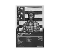 DEZARO Poster d'album de musique Live Love ASAP sur toile pour décoration de chambre à coucher, bureau, chambre, cadeau, sans cadre, 30 x 45 cm