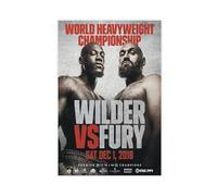 DEZARO Poster Tyson Fury Vs. Deontay Wilder Fight Boxing 2018 - Impression sur toile - Décoration murale pour salon, chambre à coucher - Style sans cadre - 20 x 30 cm