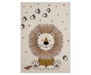 DEZENCO Tapis Enfant 80x150cm, Tapis Entrée Tapis Ecru, Tapis Rectangulaire, 9598