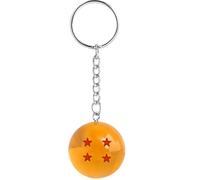 DEZP 1 Pièce 3D Dragon Ball Keychain Ball Key Chain, Porte Clé Pour Dbz Pour Sacs, Téléphones Portables, Clés, Portefeuilles, Cartables(1Étoile) (4 étoiles)