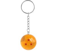 DEZP 1 Pièce 3D Dragon Ball Keychain Ball Key Chain, Porte Clé Pour Dbz Pour Sacs, Téléphones Portables, Clés, Portefeuilles, Cartables(1Étoile) (3 étoiles)