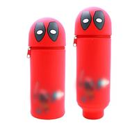 DEZP Kawaii Étui École 2 en 1 en Silicone Souple, 18.5 CM Porte-Stylos De Table, Trousse pour Legami Stylo Fermeture À Glissière, Trousse pour Crayons Stylos(Ant-M,A)