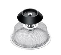 Dezusia Sangle d'évier, Couvercle de trou d'écoulement en Acier Inoxydable, Bouchon avec Stylo Réglable, Protection Anti-Bob, Excentrique Passe au Lave-Vaisselle