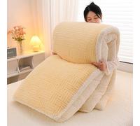 DEZYPZAM Couette Hiver TrèS Chaude, Chaud Et Confortable, Hiver Couverture 2 Personne Laine, Très Chaud Couette Epaisse Moelleuse éDredon Adulte Edredon Gonflant (Jaune,150x200cm (2 Kg))