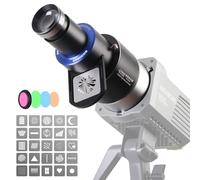 DF Bowens Kit Snoot conique pour flash Speedlite/Strobe Monolight, compatible avec Aputure Amaran 100X/D 200D/X, 4 filtres de couleur et 25 cartes graphiques Gobos