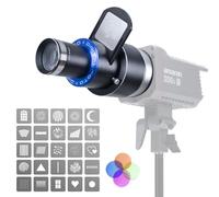DF DIGITALFOTO Snoot Optique Bowens Monture, 25 gobos,Focalisable | Accessoire de Projection pour Projecteur de Photographie,Compatible avec Aputure Amaran 100X/D/200D/X,GodoxSL60 pour Portrait