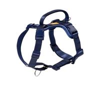 DF Freedom Harnais martingale anti-traction pour chien, contrôle de sécurité pour arrêter de tirer, réfléchissant et réglable à 5 points, poignée rembourrée pour un soutien facile, bleu marine Pro,