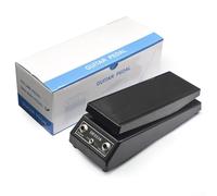 DF2210 Pédale d'effets Wah-Wah pour guitare électrique et basse, balayage de portée, bouton marche/arrêt, construction ABS robuste, idéale pour la musique rock, noir