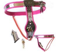 DFADSVCNM Ceinture de chasteté en acier inoxydable for hommes femmes, ensemble de bondage comprenant une cage à pénis amovible, jouet sexuel(80cm/90cm)