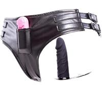 DFADSVCNM Ceinture de chasteté en cuir for femme avec gode en silicone, taille réglable 76-120 cm, ceinture de chasteté, sous-vêtements, culotte de masturbation, jouet sexuel(Vaginal Dildo)