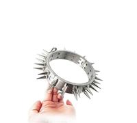 DFADSVCNM Collier de bondage BDSM en acier inoxydable avec pics amovibles à 2 rangées, tour de cou/tour de cou en métal BDSM, jouets sexuels for couples et femmes(Mann)