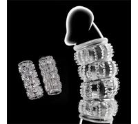 DFADSVCNM Ensemble d'anneaux péniens SM 2 pièces, anneaux de retenue extensibles for prépuce, anneau de gland for hommes, manchon pénien épais, anneaux péniens, jouets sexuels for hommes(Transparent)