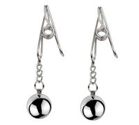 DFADSVCNM Ensemble de pinces à tétons SM, 1 paire de pinces à tétons en acier inoxydable avec boules de poids, pince à clitoris, lèvres, seins, jouets sexuels SM for femmes et couples(B)