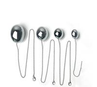 DFADSVCNM Gode anal BDSM en métal en forme d'œuf, chaîne anale extra longue de 50 cm, masseur de prostate, anus, vagin, masturbation, jouets sexuels for hommes et femmes(M)