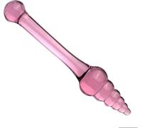 DFADSVCNM Gode anal double en verre cristal SM, perles anales portables, gode en verre lisse, masseur de prostate, jouets sexuels for masturbation, for hommes et femmes(Pink)