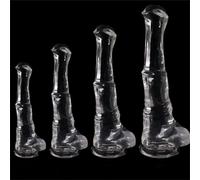 DFADSVCNM Gode anal en silicone, grand gode cheval, 4 tailles, énorme gode animal avec ventouse, pénis animal doux, point G, prostate, jouet sexuel for femme(S)