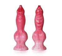DFADSVCNM Gode animal SM, pénis, loup, chien, gode avec ventouse, gros nœud, gode anal XXL, dilatateur, point G, masturbateur anal, jouets sexuels for femmes et hommes(L)