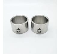DFADSVCNM Menottes BDSM en acier inoxydable lourd, colliers et menottes for chevilles - Ensemble de bondage SM de 6 cm de haut, jouets sexuels for hommes, femmes et couples(Men Runden,Hand)