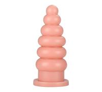 DFADSVCNM Perles anales SM 22,5 cm avec ventouse, gode anal XXL for dilatation anale, fisting et dilatateur anal, jouets anaux érotiques for hommes et femmes(Flesh)